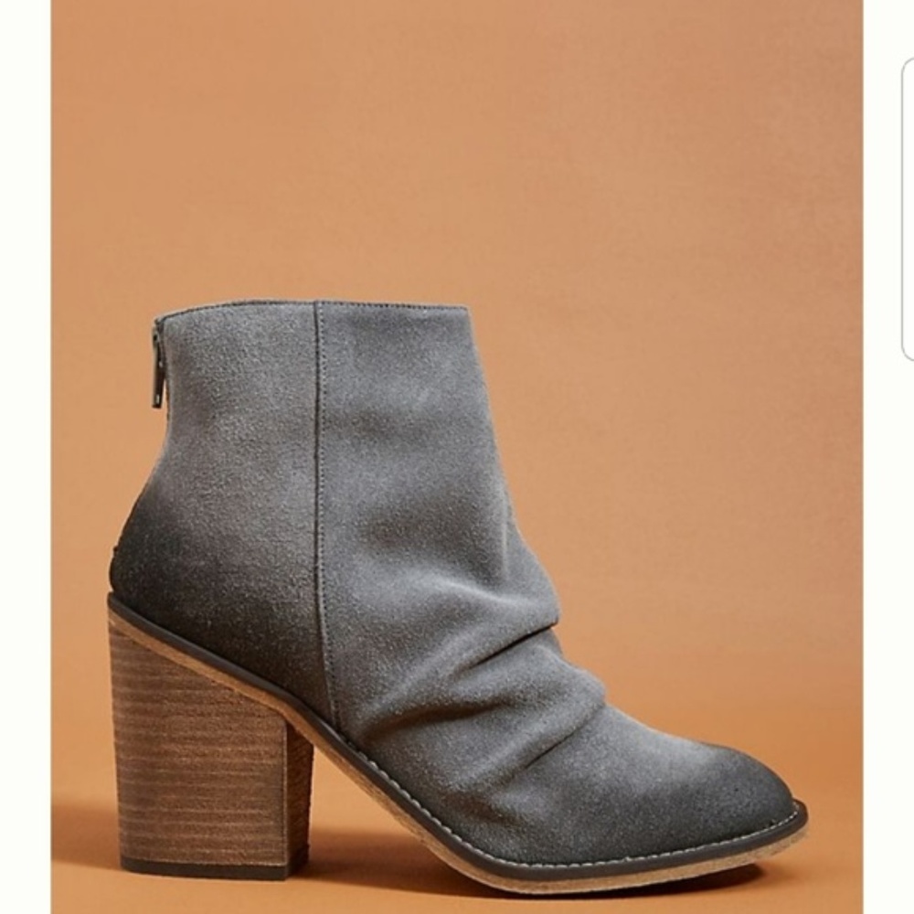 New Anthropologie Rebels Zinna Gray Suede Boots 8